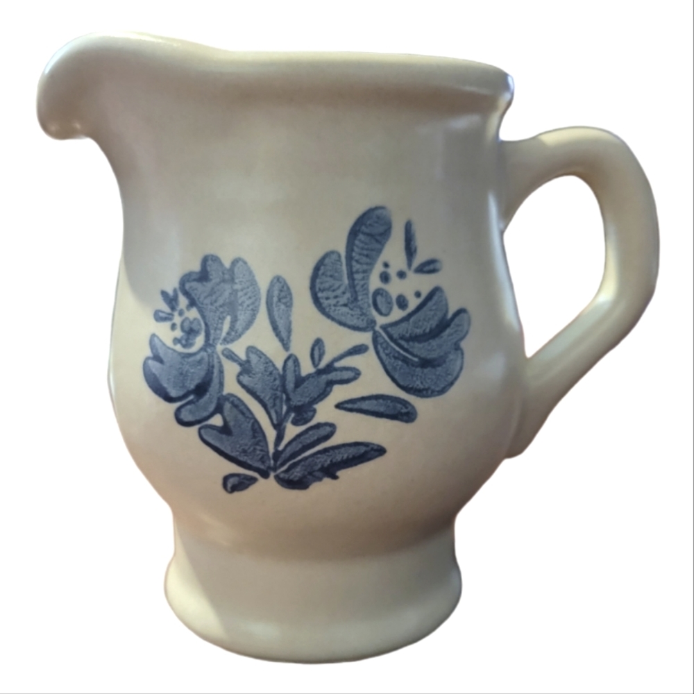 Vtg Creamer Pitcher Pfaltzgraff Stoneware Yorktowne Floral